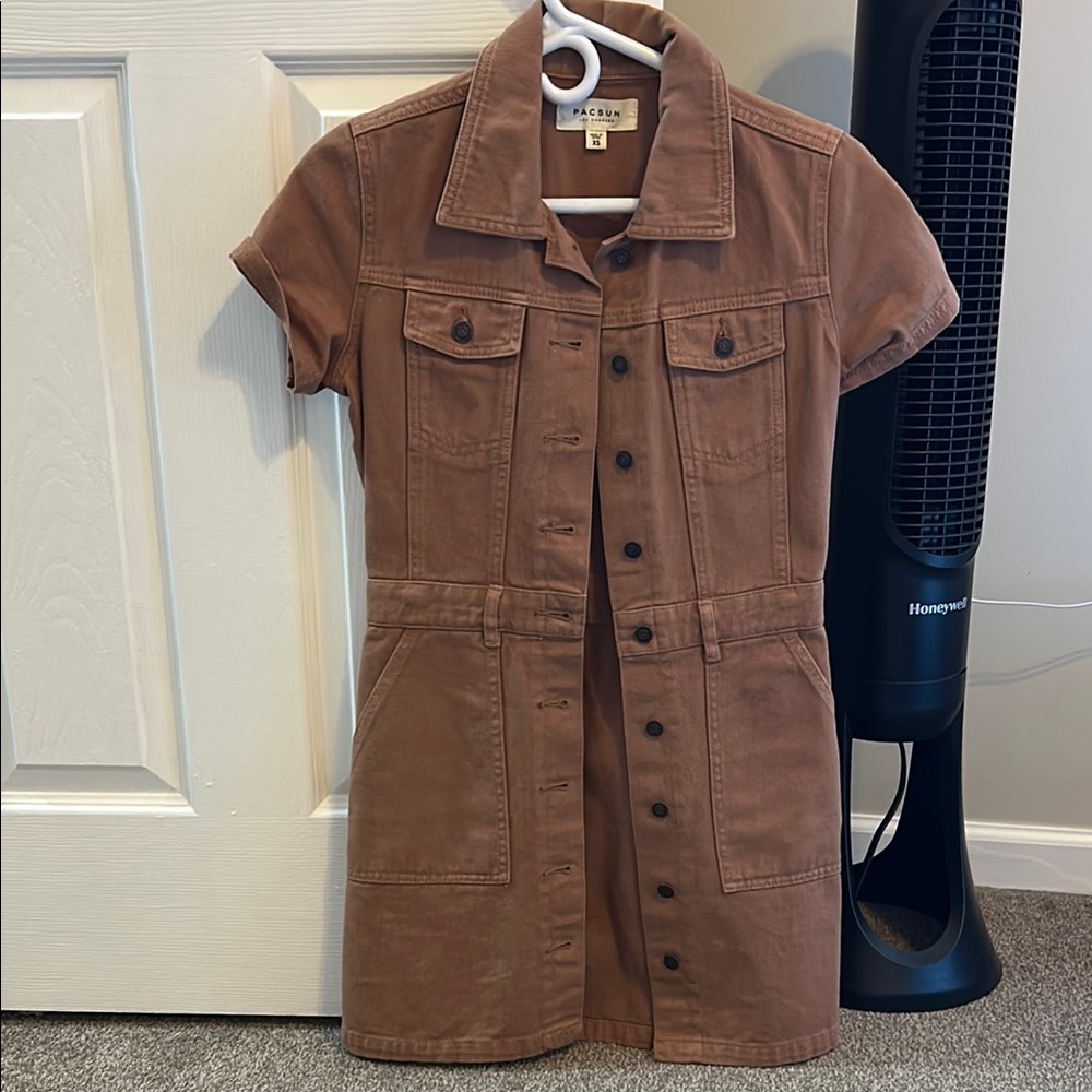 PacSun Brown Midi Dress with pockets